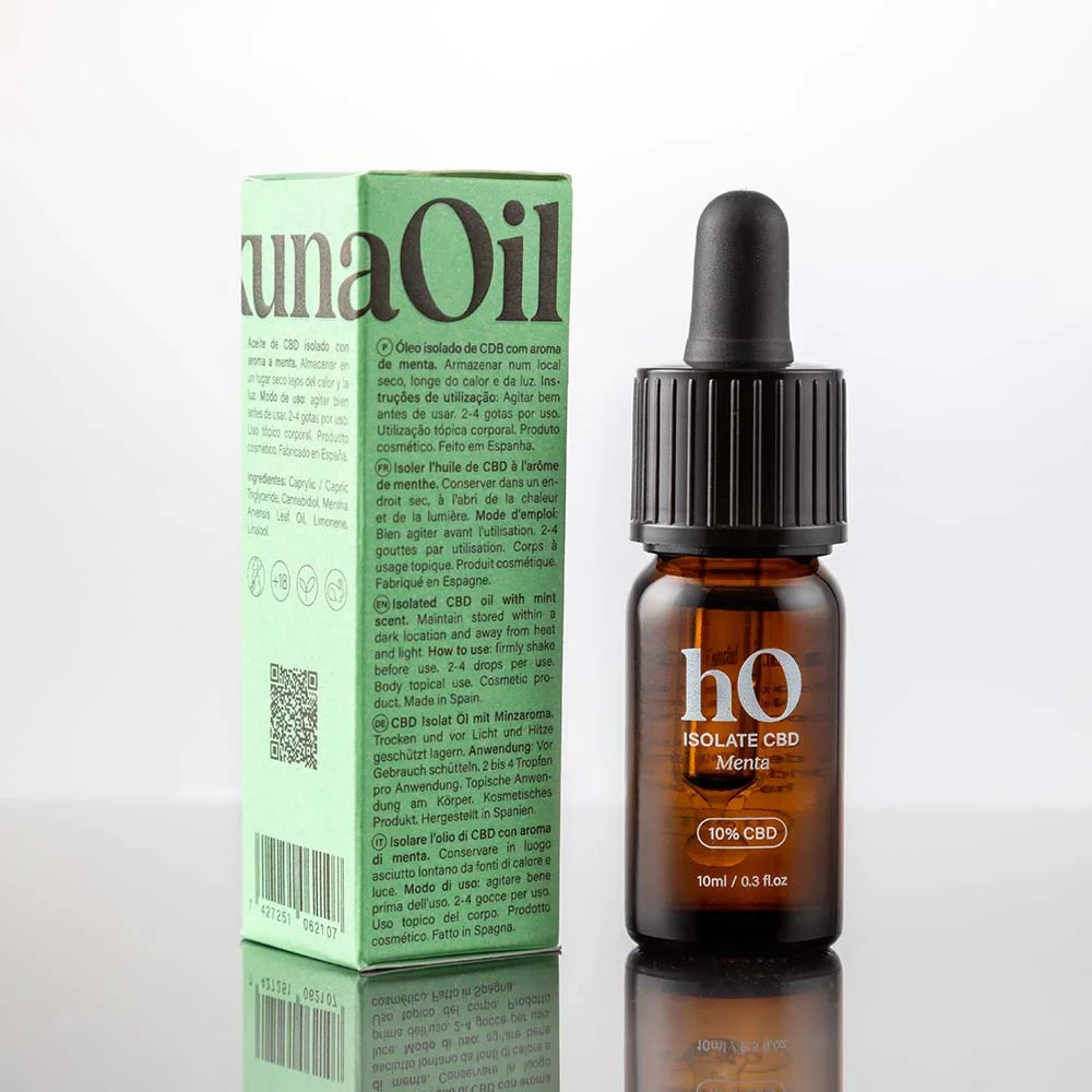 Image of Aceite CBD Premium hakunaOil al 10% Aislado Aroma a Menta con base MCT